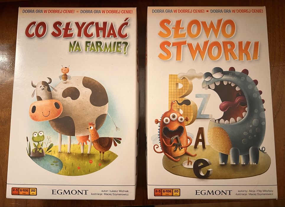 Gry „Co słychać na farmie?” i „Słowo stworki”