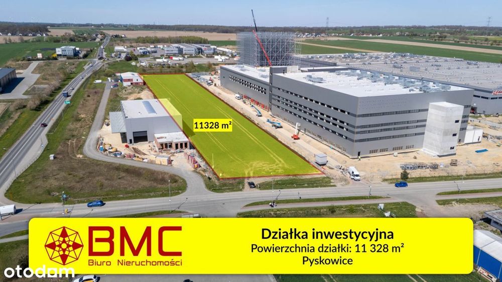 Działka inwestycyjna Pyskowice 11328m2