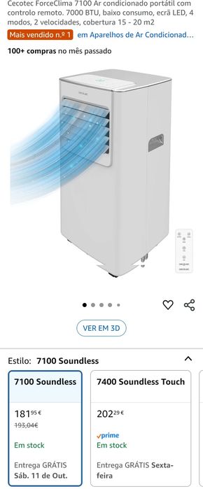 Ar condicionado Portátil  + Desumidificador