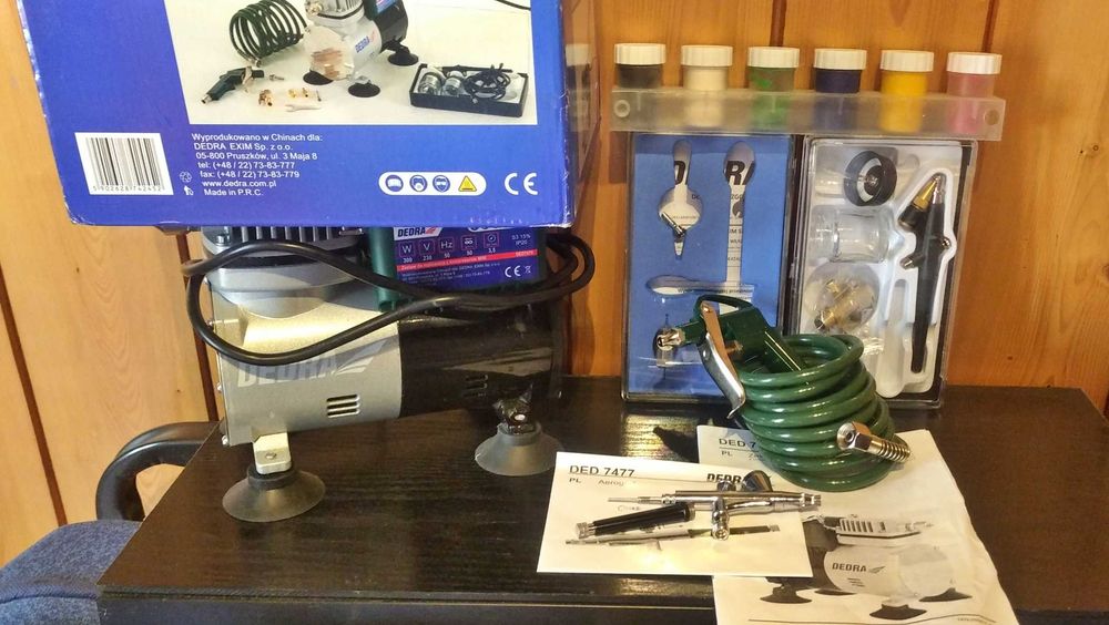 Kompresor modelarski Dedra plus akcesoria