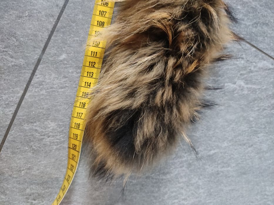 Futerko obszycie kaptura kurtki naturalne 120 cm