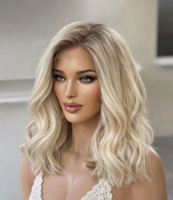 Peruka medyczna beżowy blond
