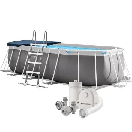 Каркасный бассейн Intex 26796, 503 x 274 x 122 см (бассейн, подстилка, лестница, фильтр 5 678 л/ч, тент)