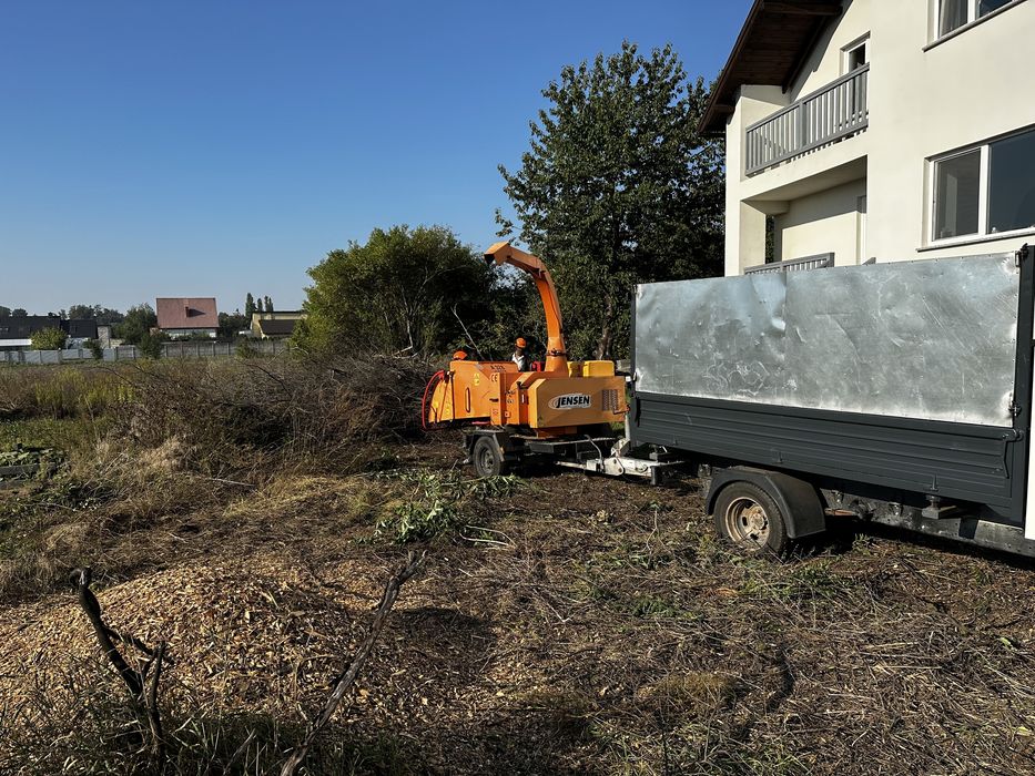 Alpinistyczna wycinka i pielęgnacja drzew, usługi rębakiem i frezarką