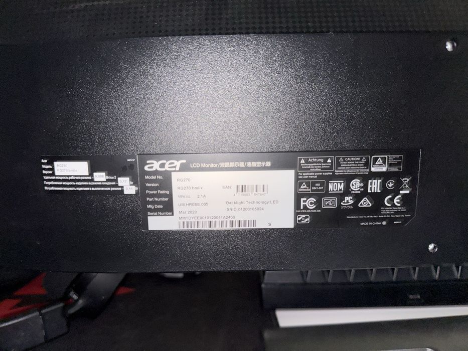 Monitor Acer RG270