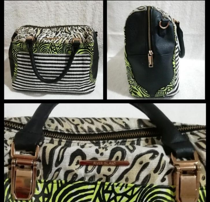 Женская светлая летняя сумка с короткими ручками River Island