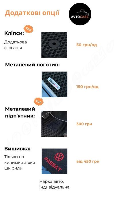Коврики в авто 3D з екошкіри преміум для салону автомобіля