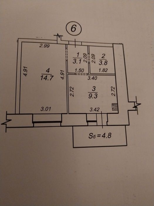 Продаю 1 кімнатну з а/о,єВідновлення,єОселя