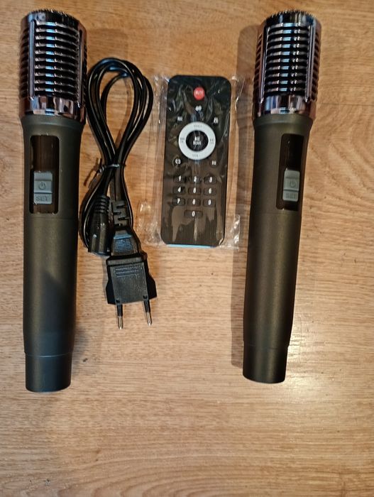 Блютуз караоке акустика Gedi-58(SD,USB,FM) пультДУ, 2микрофона