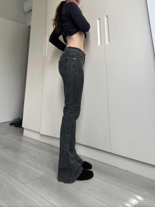 Джинсы скинни клеш низкая талия 38 40 flared 2000s винтаж bootcut 90s