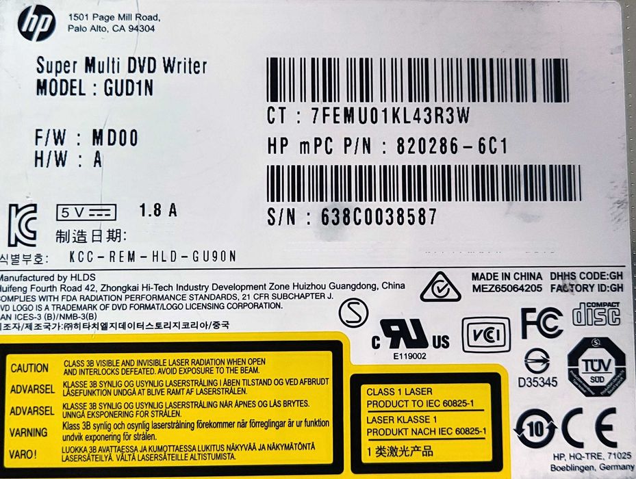 HP DVD-RW USB - Win Linux MacOS