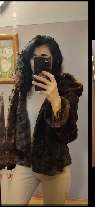 Kurtka norki futro naturalne