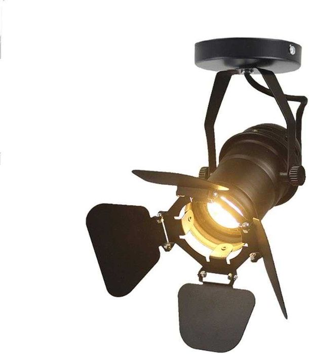 Loft industrialna lampa teatralna w stylu vintage, regulowany kąt