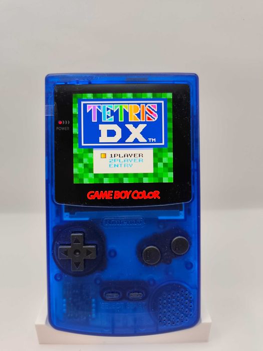Odrestaurowany Game Boy Color IPS Clear-Blue (Zestaw Premium)