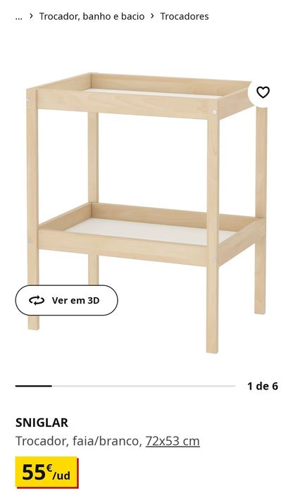 Berço e trocador ikea