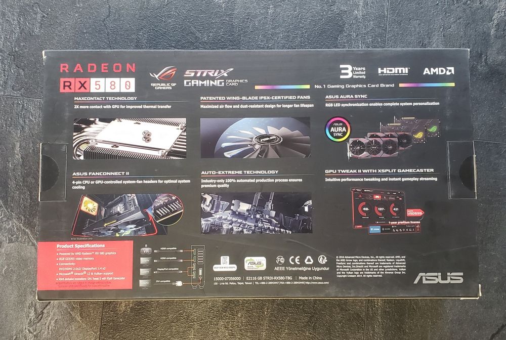 Asus STRIX RX580 TOP 8gb