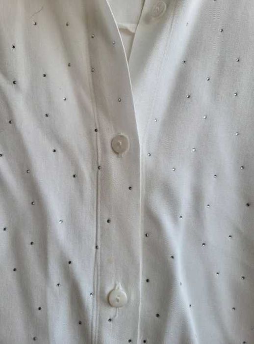Conjunto Camisa + Colete Cinza com Brilhantes - ZARA & Parfois