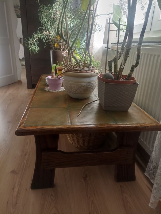 Komplet fotele+ ława dębowe