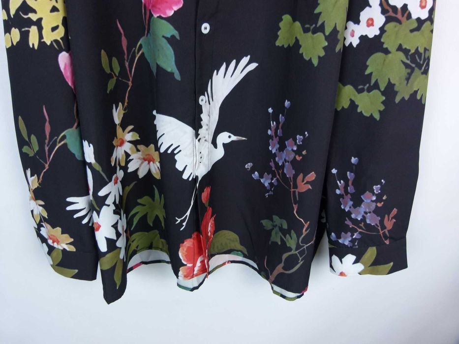Luźna koszula w kwiaty żurawie 3XL / 50 - 52