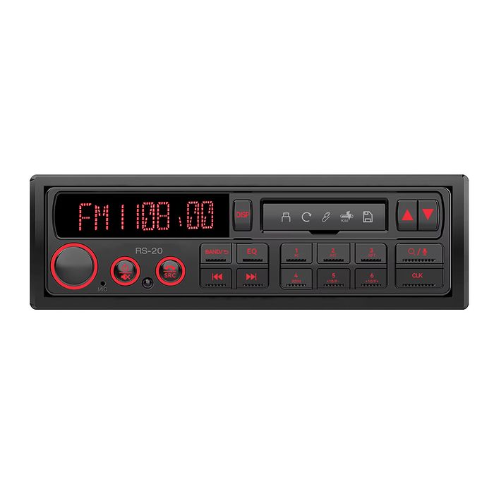 NOWE BMW Retro Radio Samochodowe 1DIN Bluetooth App USB AUX SD – 7 Kolorów Podświetlenia, Zestaw Głośnomówiący, Gwarancja