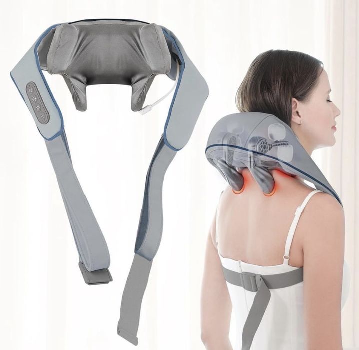 Масажер для шиї, спини та голови з функцією прогріву