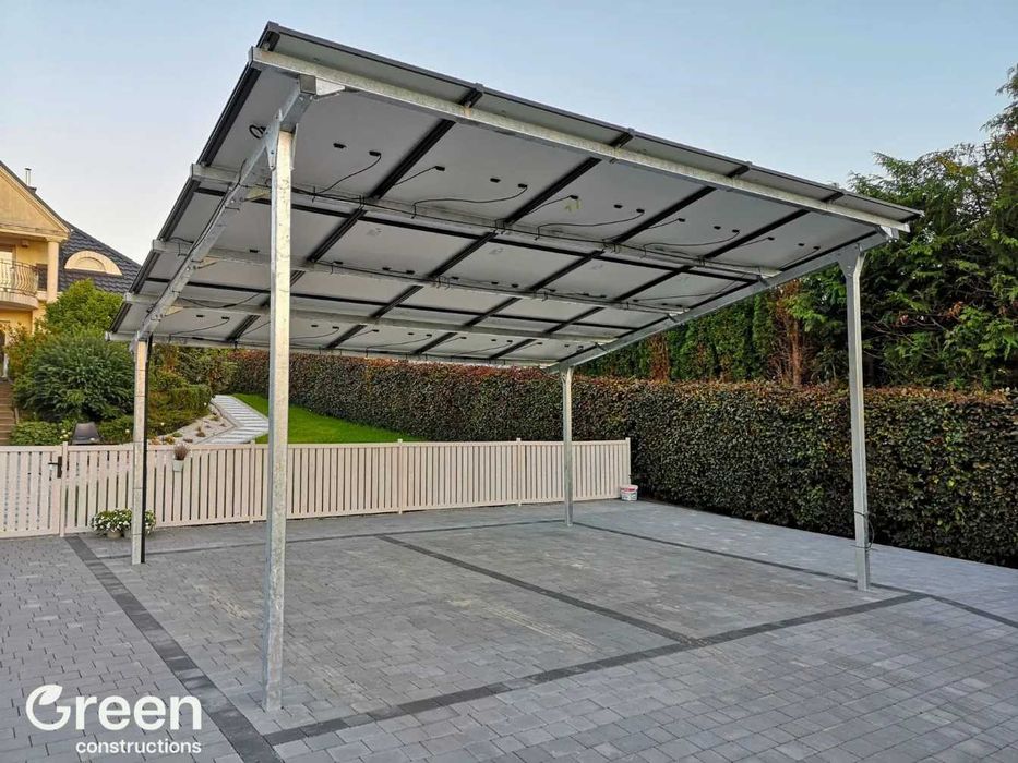 Carport dwustanowiskowy wiata garażowa fotowoltaika panele PV dotacje