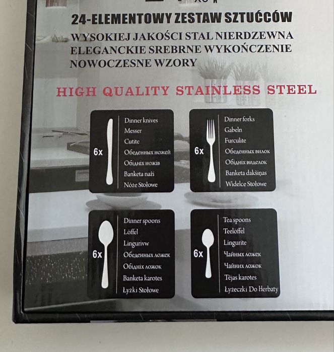 2 nowe komplety sztućce  dla 6 osób 24 el .