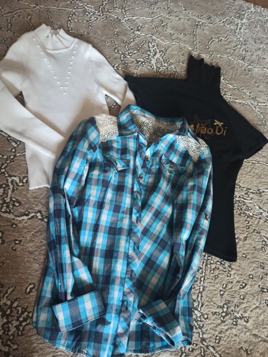 Продам великий пакет одягу для дівчинки 10-12 р, юбки, блузи,, штани