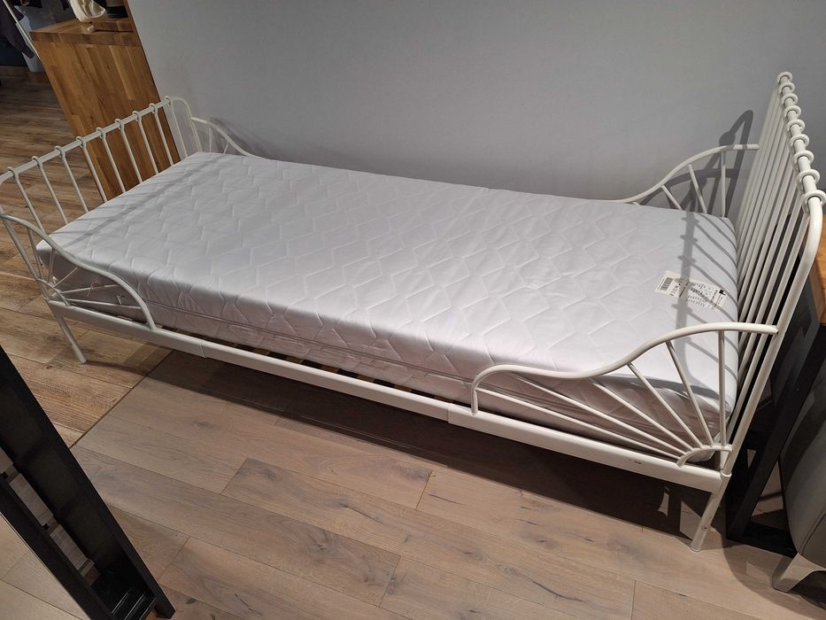 Łóżko łóżeczko dziecięce młodzieżowe rozsuwane Ikea 80 x 200 + materac