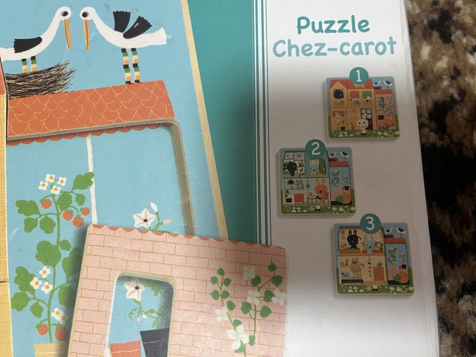 Цікавий , трьох рівневий, деревʼяний пазл. Пазл в ідеальному стані