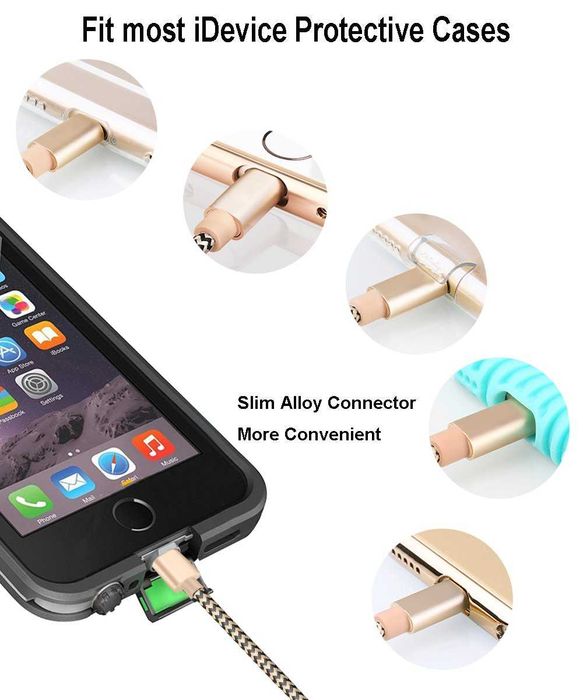 Zeuste pleciony kabel USB Lightning 1.5m iPhone 14/13/12/11 X Pro iPad