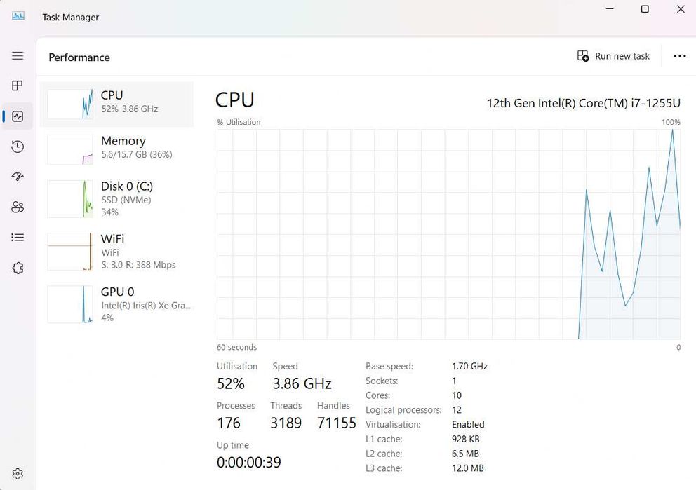 ASUS VivoBook 14" | Intel Core i7-1255U | 16 GB RAM | Íris Xe Graphics