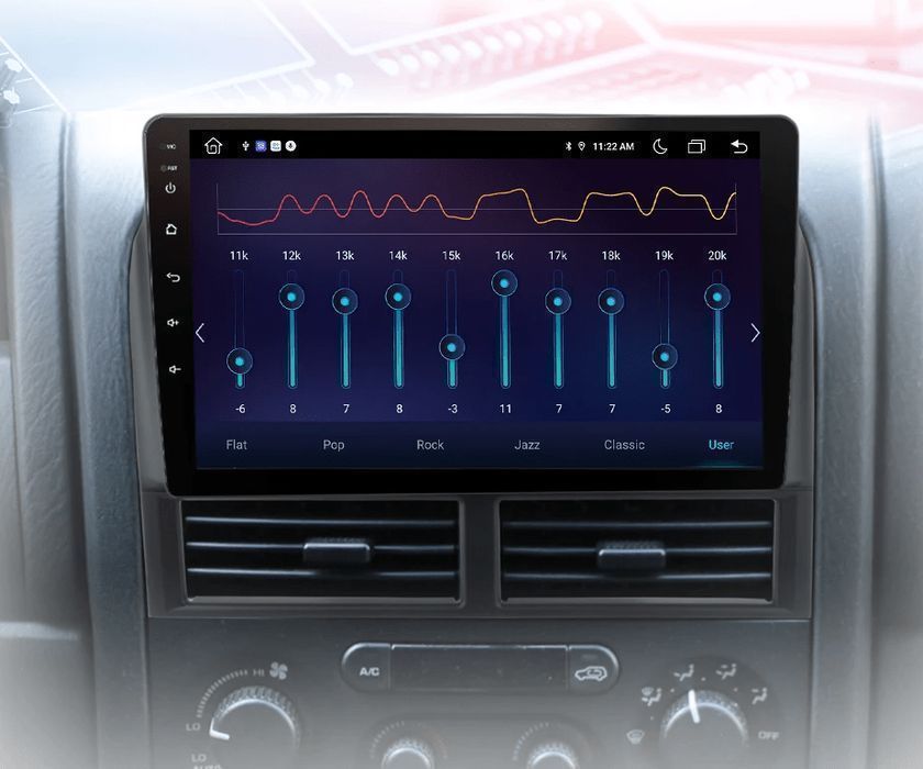 Radio Android 15 9” CarPlay Android Auto – Jeep Grand Cherokee WJ PL 6GB/128GB GPS Nawigacja Stacja Multimedialna WiFi Bluetooth DSP 4G LTE PL