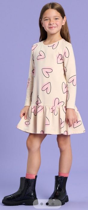 Sukienka dziewczęca z baskinką