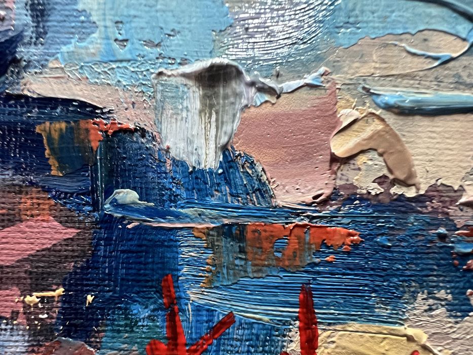 Lavadeiras do Mondego - Pintura a óleo de Nelson Valença