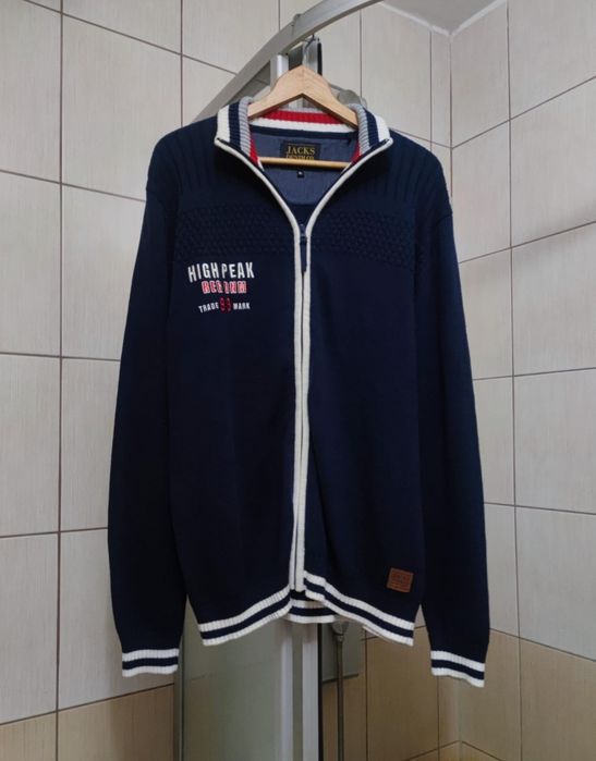 Męski kardigan XL  rozpinany marki Jacks Denim Co. w kolorze ciemnego