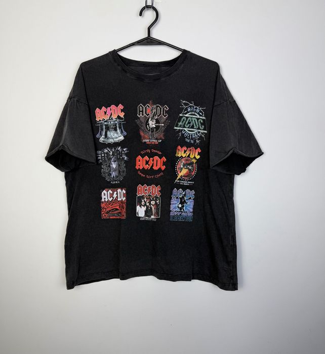 Koszulka AC/DC Multi Logo Print Rock