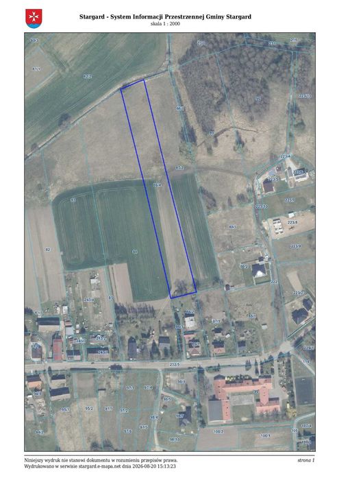 Działka na sprzedaż - Pęzino, gm. Stargard, 8257 m²