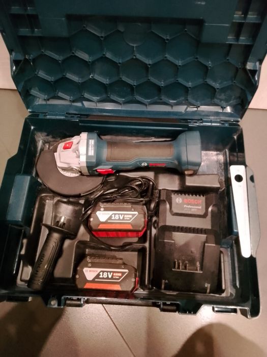 Szlifierka kątowa Bosch GWS 18V-7 +2x Aku 4.0 Ah zestaw Okazja