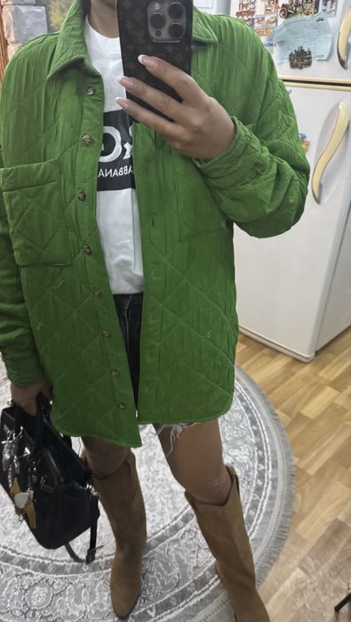 Сорочка куртка зелена Reserved