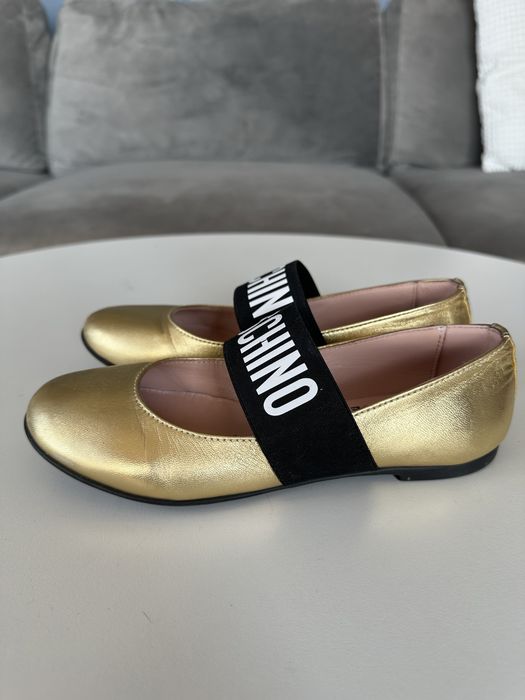 Baleriny Balerinki MOSCHINO skórzane jak nowe