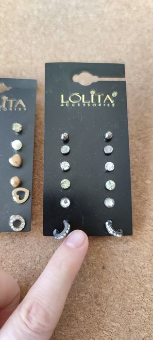 Nowe 2 zestawy kolczyków na sztyfcie marki Lolita