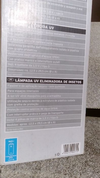 2 Lampadas UV mata insetos electronico indoor outdoor