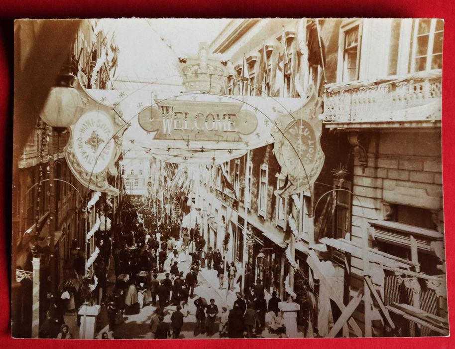 Rei Eduardo VII em Lisboa, 1903, decorações da Rua do Carmo