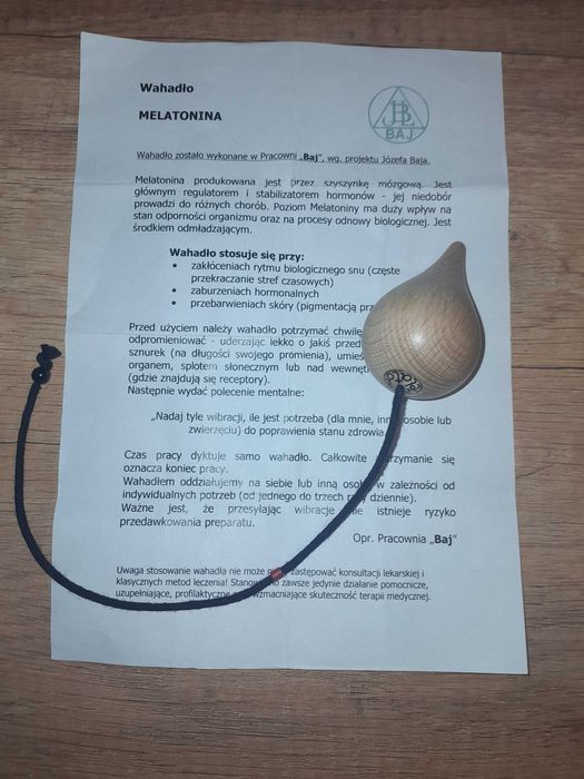 Wahadło wahadełko Melatonina szyszynka mózgowa hormony młodość