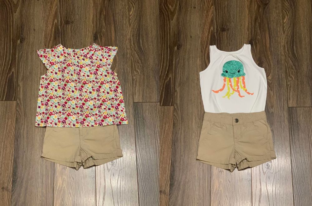 Комплект шорты, майка, блузка Crazy8 для девочек