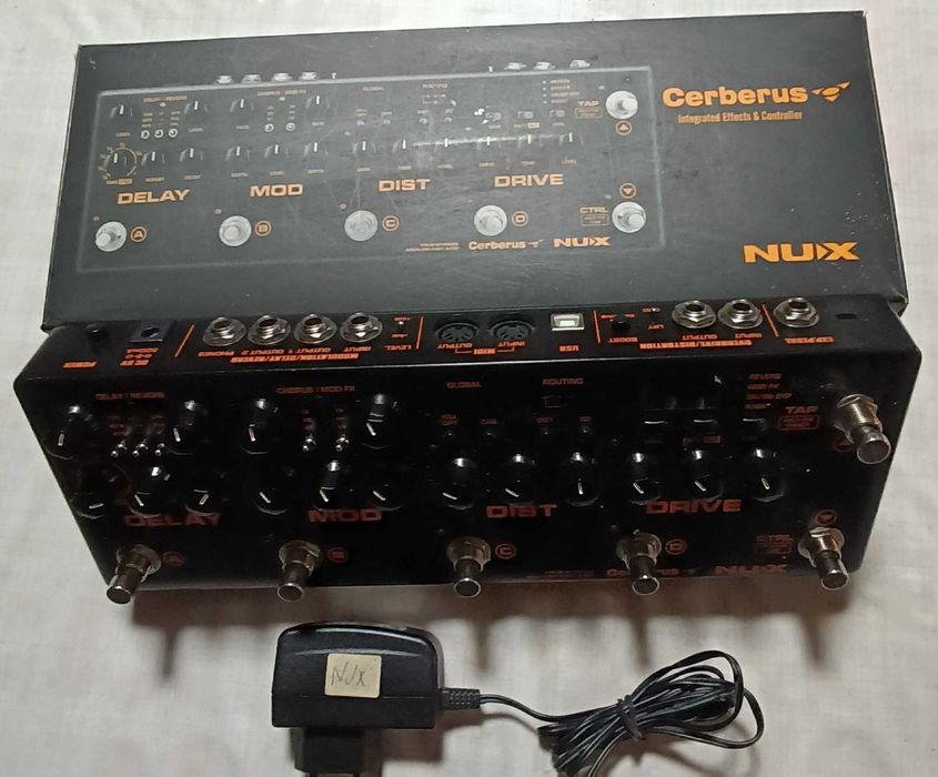 NUX Cerberus – Pedaleira Multi-Efeitos + MIDI – Excelente Estado