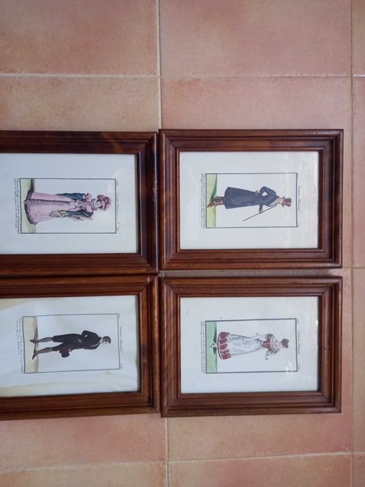 Quadros madeira casais antigos