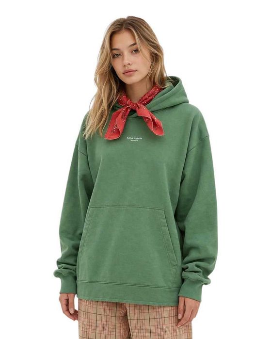 Худі Acne Studios Franklin Reverse Logo Hoody Black \ Blue \ Green