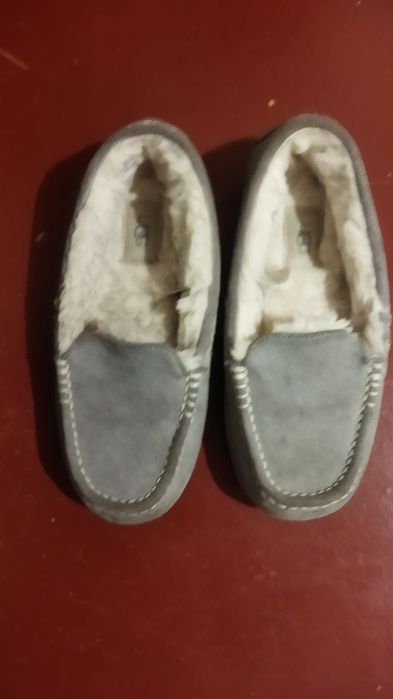 Оригінальні ugg, натуральне хутро, стильні, теплі туфлі-мокасіни